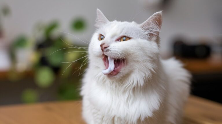 Katze erbricht weißen Schaum: Ursachen & Behandlung